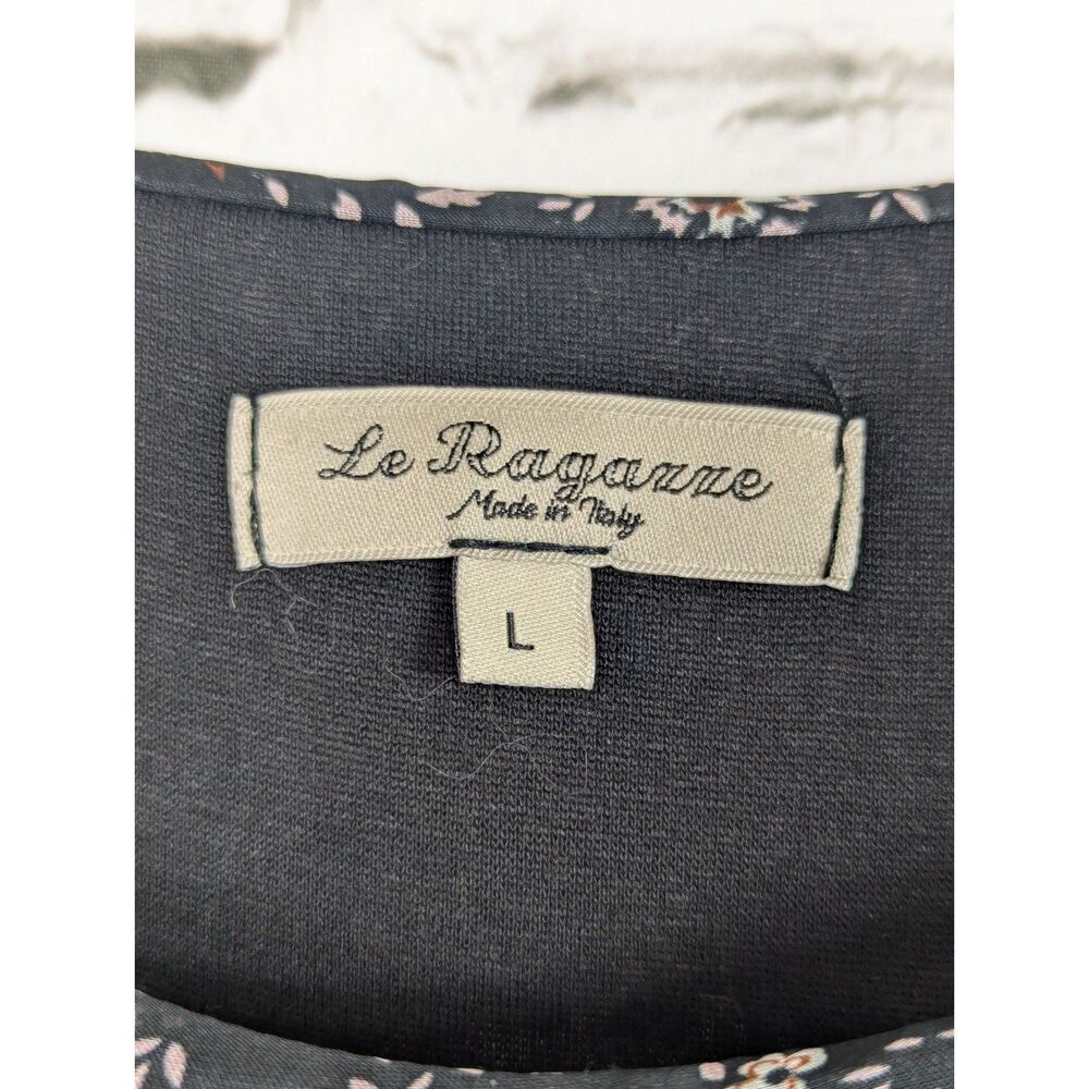 LE RAGAZZE Boho Cottage Prairie Silk Floral Dark Fairy Italy Maxi Dress Large - Picture 5 of 7